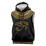 Eyes Of Horus Sleeveless Zip Hoodie Egyptian Art - African Pride