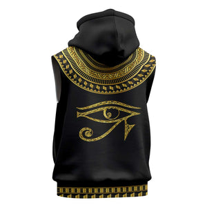 Eyes Of Horus Sleeveless Zip Hoodie Egyptian Art - African Pride