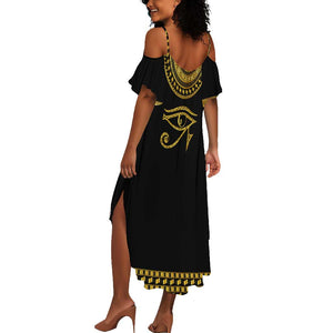 Eyes Of Horus Summer Maxi Dress Egyptian Art