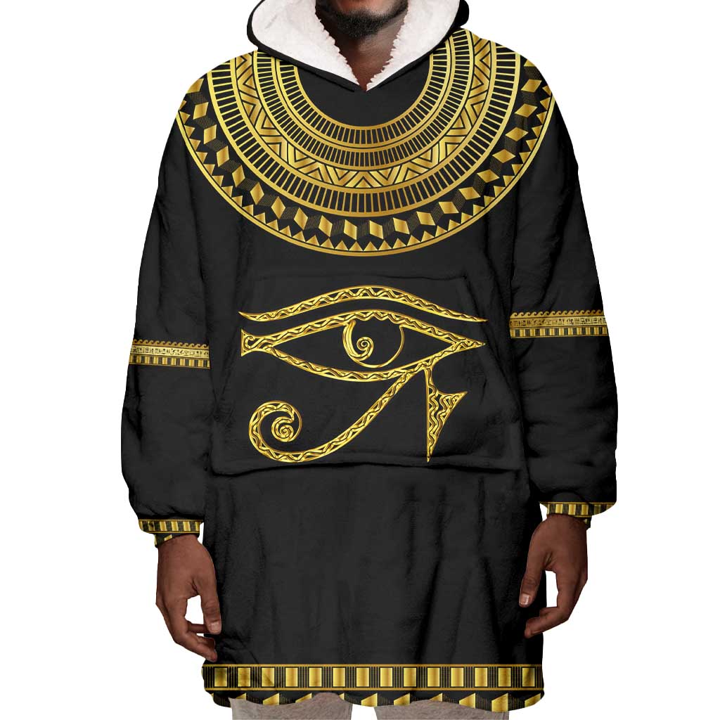 Eyes Of Horus Wearable Blanket Hoodie Egyptian Art