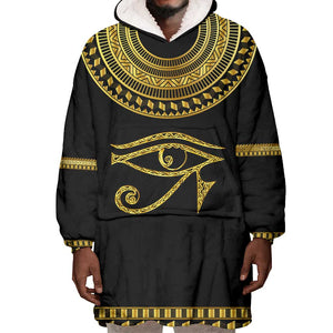 Eyes Of Horus Wearable Blanket Hoodie Egyptian Art