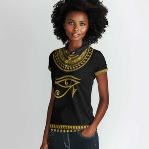 Eyes Of Horus Women Polo Shirt Egyptian Art