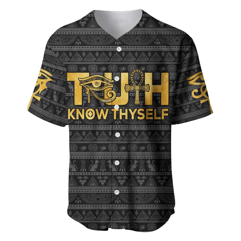 Personalized Truth Know Thyself Baseball Jersey Eye of Horus and Ankh