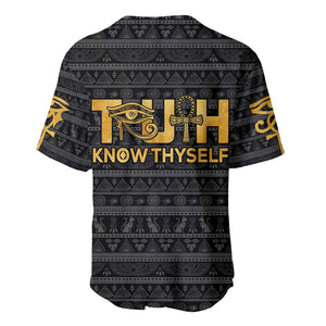 Personalized Truth Know Thyself Baseball Jersey Eye of Horus and Ankh