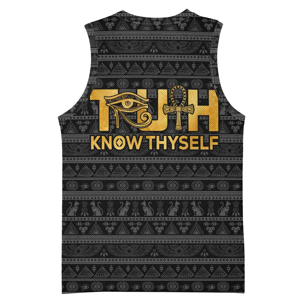 Personalized Truth Know Thyself Basketball Jersey Eye of Horus and Ankh DT02