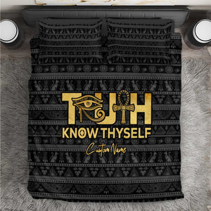 Personalized Truth Know Thyself Bedding Set Eye of Horus and Ankh