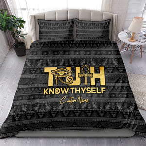 Personalized Truth Know Thyself Bedding Set Eye of Horus and Ankh