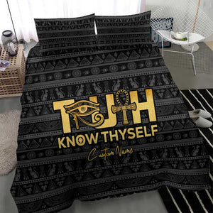 Personalized Truth Know Thyself Bedding Set Eye of Horus and Ankh