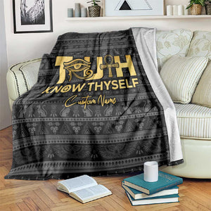 Personalized Truth Know Thyself Blanket Eye of Horus and Ankh