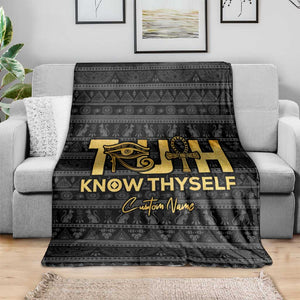 Personalized Truth Know Thyself Blanket Eye of Horus and Ankh