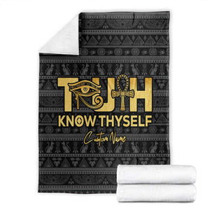 Personalized Truth Know Thyself Blanket Eye of Horus and Ankh