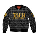 Personalized Truth Know Thyself Bomber Jacket Eye of Horus and Ankh
