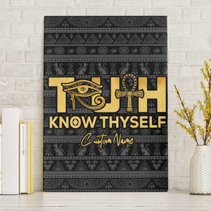 Personalized Truth Know Thyself Canvas Wall Art Eye of Horus and Ankh