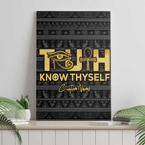 Personalized Truth Know Thyself Canvas Wall Art Eye of Horus and Ankh