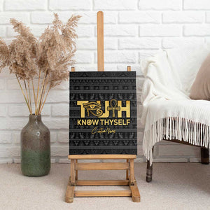 Personalized Truth Know Thyself Canvas Wall Art Eye of Horus and Ankh