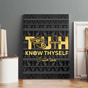 Personalized Truth Know Thyself Canvas Wall Art Eye of Horus and Ankh