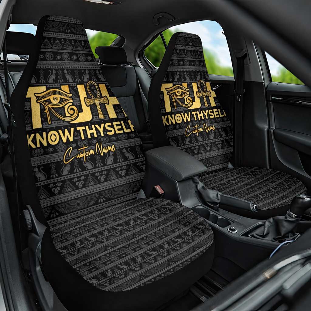 Personalized Truth Know Thyself Car Seat Cover Eye of Horus and Ankh