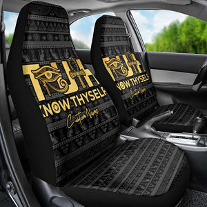 Personalized Truth Know Thyself Car Seat Cover Eye of Horus and Ankh