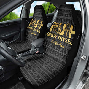 Personalized Truth Know Thyself Car Seat Cover Eye of Horus and Ankh