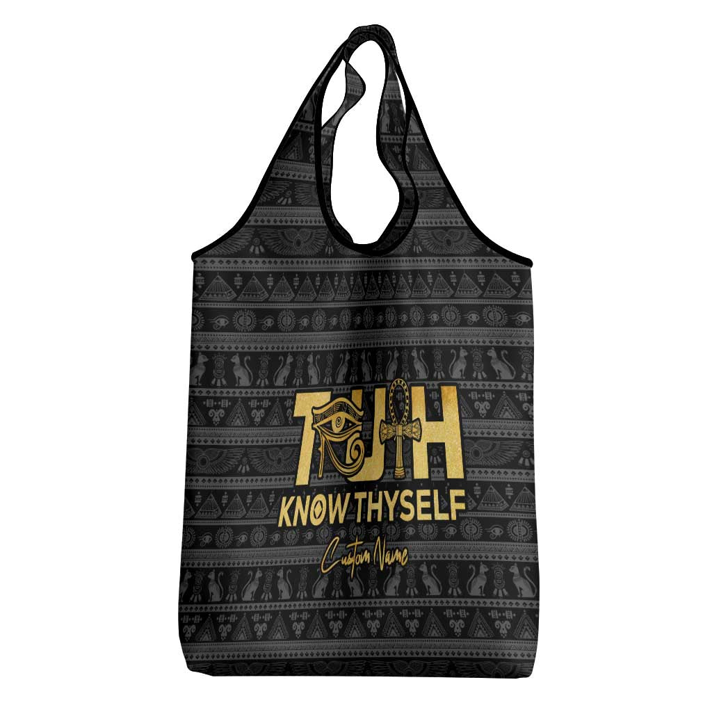 Personalized Truth Know Thyself Grocery Bag Eye of Horus and Ankh