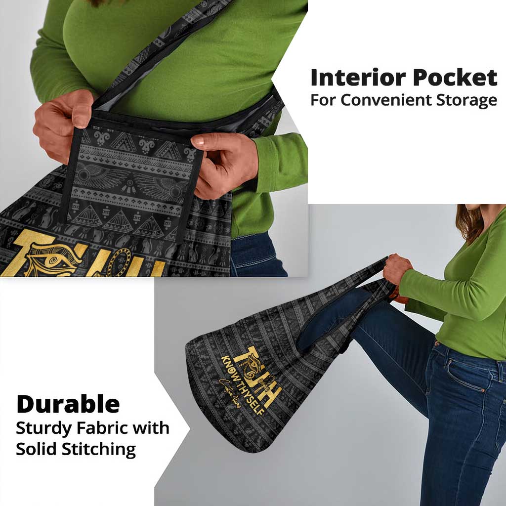 Personalized Truth Know Thyself Grocery Bag Eye of Horus and Ankh
