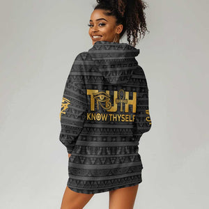 Personalized Truth Know Thyself Hoodie Dress Eye of Horus and Ankh