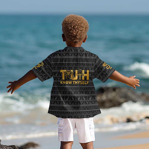 Personalized Truth Know Thyself Kid Hawaiian Shirt Eye of Horus and Ankh