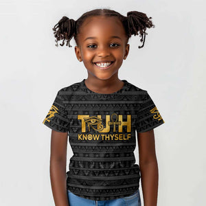 Personalized Truth Know Thyself Kid T shirt Eye of Horus and Ankh