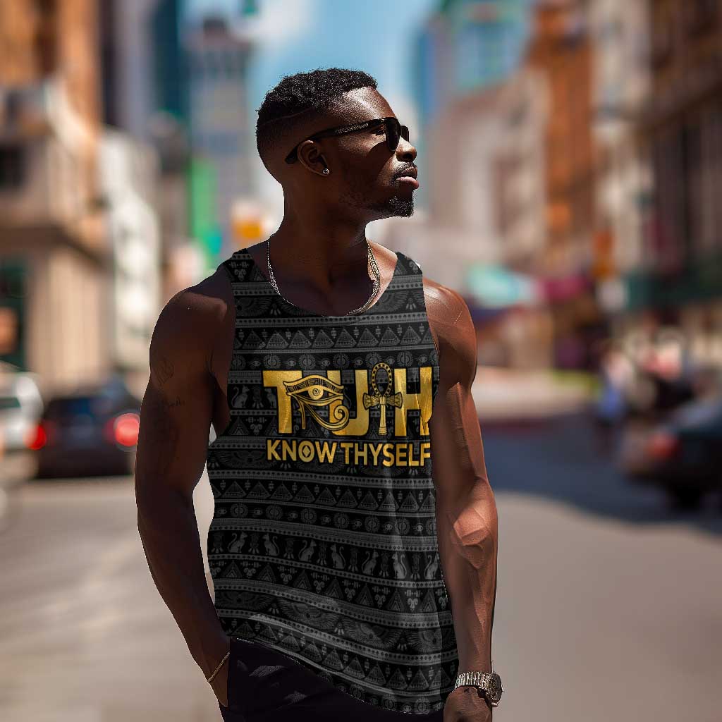 Personalized Truth Know Thyself Men Tank Top Eye of Horus and Ankh