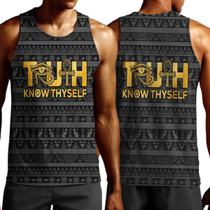 Personalized Truth Know Thyself Men Tank Top Eye of Horus and Ankh