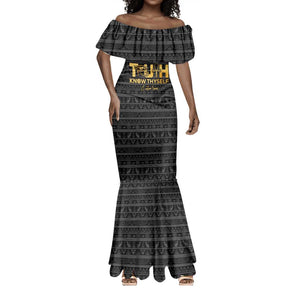 Personalized Truth Know Thyself Mermaid Dress Eye of Horus and Ankh