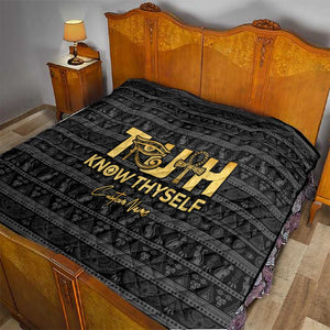 Personalized Truth Know Thyself Quilt Eye of Horus and Ankh