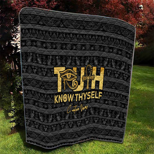 Personalized Truth Know Thyself Quilt Eye of Horus and Ankh