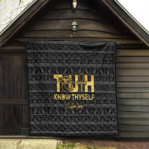 Personalized Truth Know Thyself Quilt Eye of Horus and Ankh