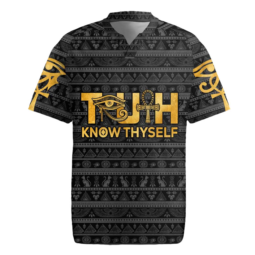 Personalized Truth Know Thyself Rugby Jersey Eye of Horus and Ankh