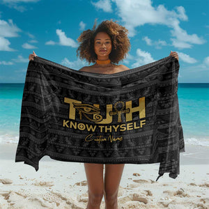 Personalized Truth Know Thyself Sarong Eye of Horus and Ankh