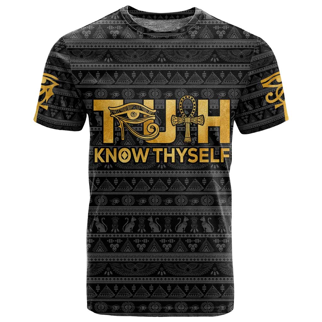 Personalized Truth Know Thyself T shirt Eye of Horus and Ankh