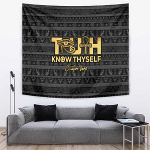 Personalized Truth Know Thyself Tapestry Eye of Horus and Ankh