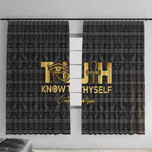 Personalized Truth Know Thyself Window Curtain Eye of Horus and Ankh