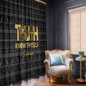 Personalized Truth Know Thyself Window Curtain Eye of Horus and Ankh