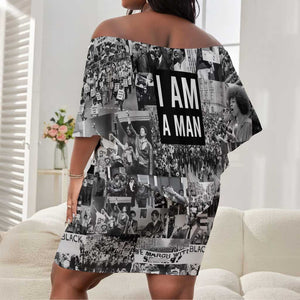 Black Power Off Shoulder Short Dress African American Culture