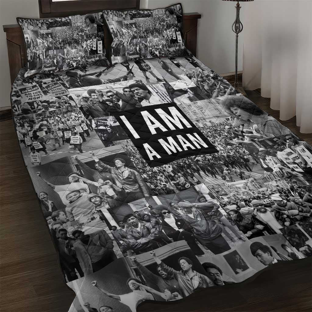 Black Power Quilt Bed Set African American Culture