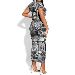 Black Power Short Sleeve Bodycon Dress African American Culture