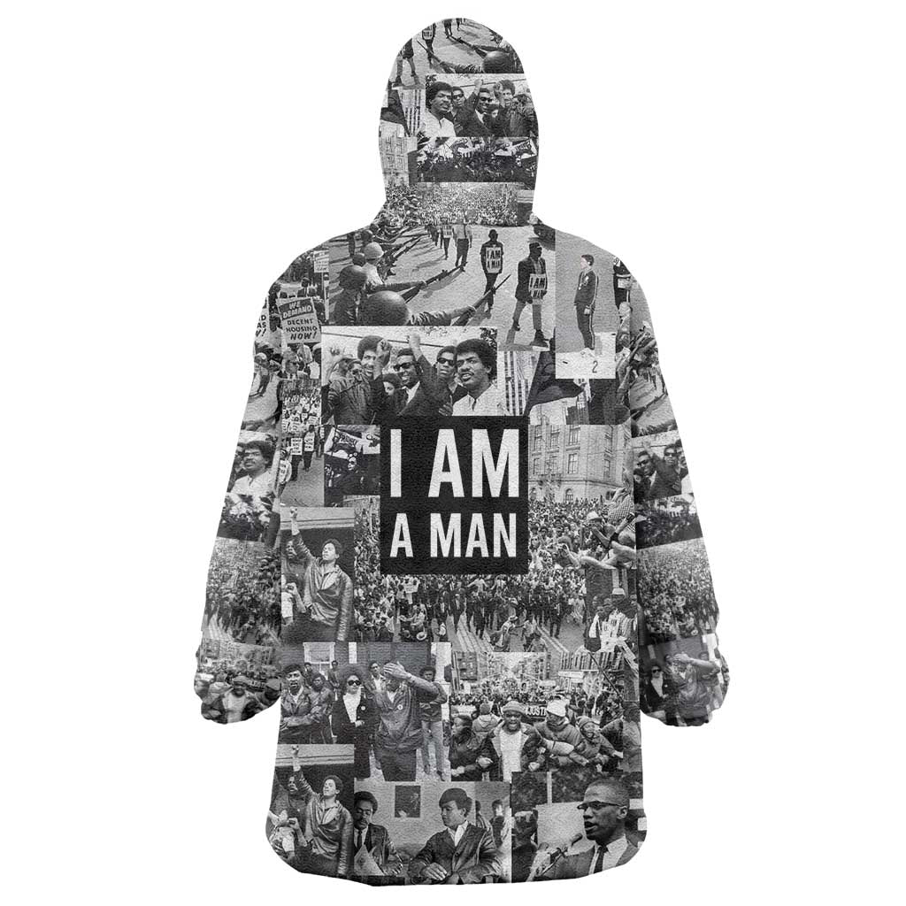 Black Power Wearable Blanket Hoodie African American Culture