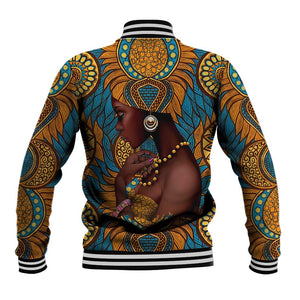 Personalized Black Girl Flora Baseball Jacket African Women DT02