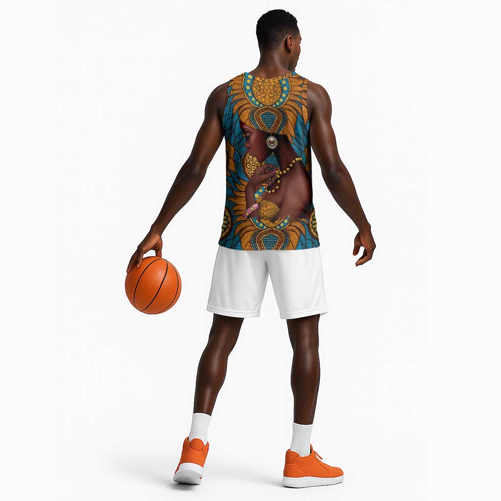 Personalized Black Girl Flora Basketball Jersey African Women DT02