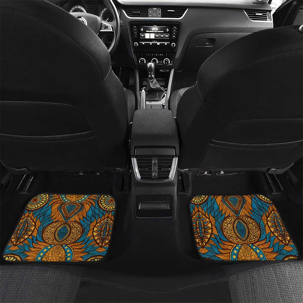 Personalized Black Girl Flora Car Mats African Women