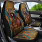 Personalized Black Girl Flora Car Seat Cover African Women