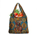 Personalized Black Girl Flora Grocery Bag African Women