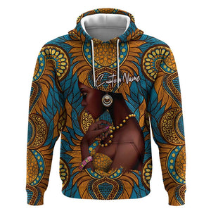 Personalized Black Girl Flora Hoodie African Women